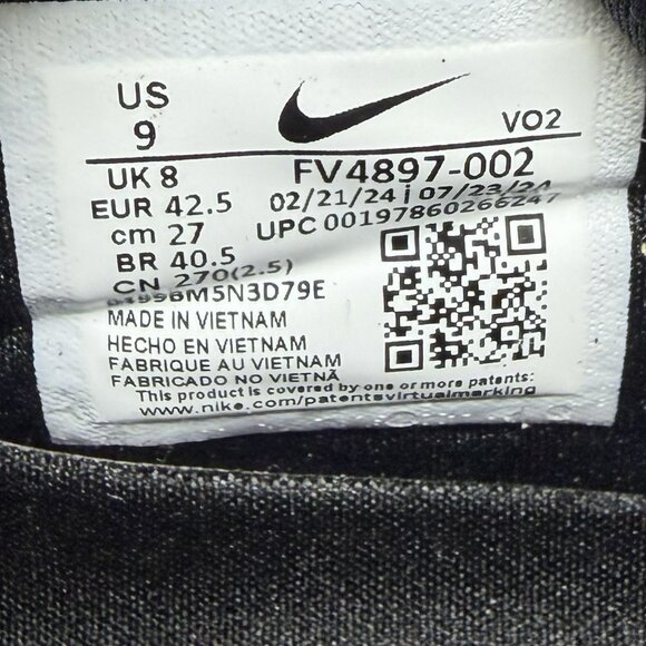 Nike Air Zoom Infinity Tour 2 Next% GTX Golf Cleats Black Men’s Size 9 - Picture 7 of 7